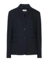 Peserico Woman Blazer Midnight Blue Size 6 Cotton, Virgin Wool, Polyamide In Blue