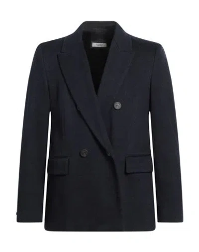 PESERICO PESERICO WOMAN BLAZER NAVY SIZE 14 COTTON, VIRGIN WOOL