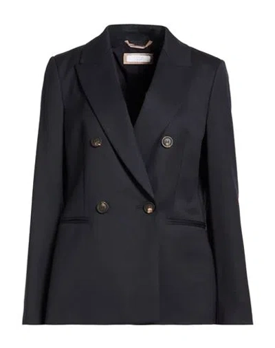 Peserico Woman Blazer Navy Size 8 Polyester, Wool, Elastane