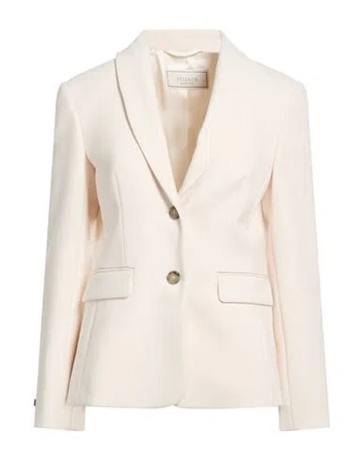 Peserico Woman Blazer Off White Size 4 Polyester, Viscose, Cotton, Elastane