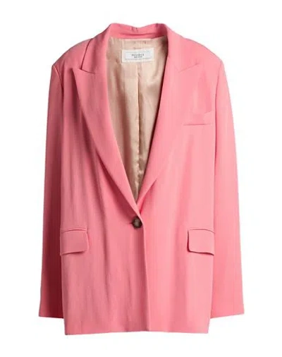 Peserico Woman Blazer Pink Size 14 Viscose, Elastane