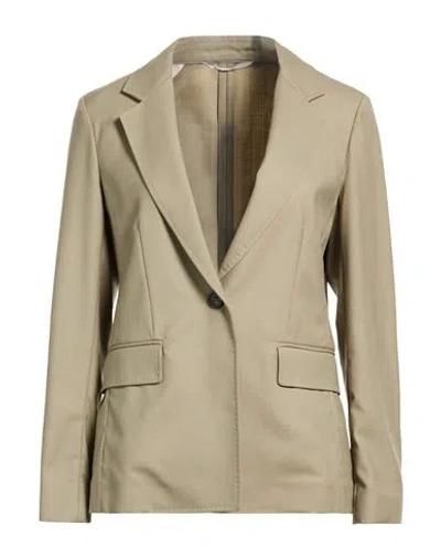 Peserico Woman Blazer Sage Green Size 0 Virgin Wool, Elastane