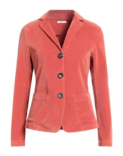 Peserico Woman Blazer Salmon Pink Size 10 Cotton, Elastane