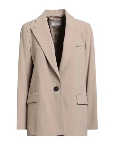 Peserico Woman Blazer Sand Size 10 Polyester In Neutral