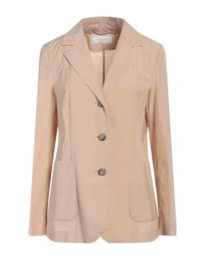 Peserico Woman Blazer Sand Size 8 Cotton, Polyester In Beige