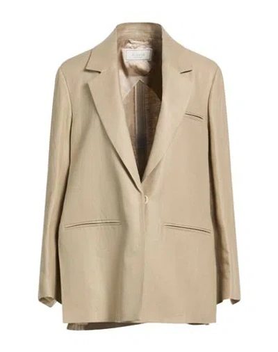 Peserico Woman Blazer Sand Size 8 Linen In Brown