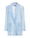 Peserico Silk-blend Blazer In Blue