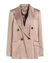 Peserico Woman Blazer Taupe Size 14 Acetate, Viscose In Gray