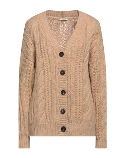 Peserico Woman Cardigan Beige Size 6 Alpaca Wool, Polyamide, Virgin Wool