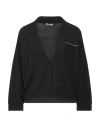Peserico Woman Cardigan Black Size 2 Virgin Wool, Silk, Cashmere