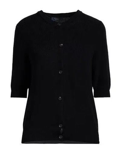 Peserico Woman Cardigan Black Size 4 Cotton