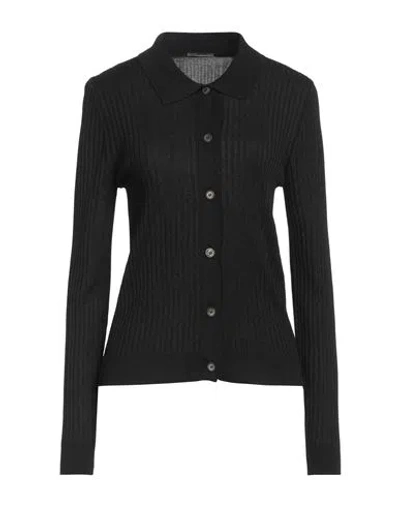 Peserico Woman Cardigan Black Size 8 Viscose, Polyester