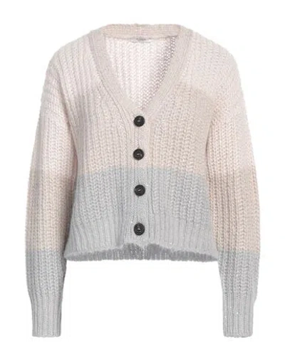 Peserico Woman Cardigan Blush Size 0 Baby Alpaca Wool, Nylon, Virgin Wool, Polyester