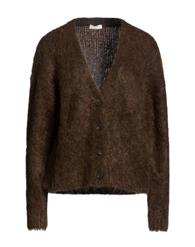 Peserico Woman Cardigan Brown Size 6 Alpaca Wool, Wool, Polyamide