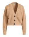 Peserico Woman Cardigan Camel Size 6 Cashmere In Brown
