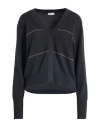 Peserico Tricot Cardigan With Light Spots In Blue
