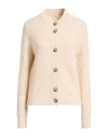 Peserico Woman Cardigan Cream Size 6 Wool, Silk, Cashmere In Neutral