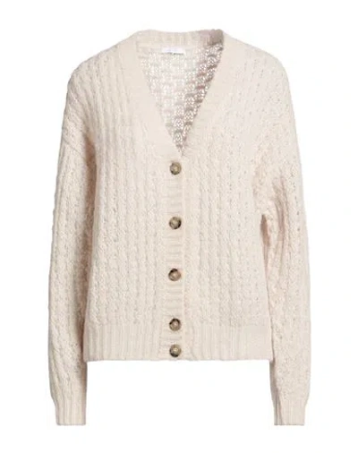 Peserico Woman Cardigan Ivory Size 6 Alpaca Wool, Polyamide, Virgin Wool In Pink