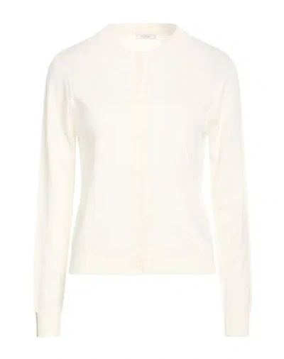 Peserico Woman Cardigan Ivory Size 6 Merino Wool In Neutral
