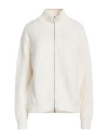 Peserico Woman Cardigan Ivory Size 8 Virgin Wool, Silk, Viscose, Cashmere, Polyester In White