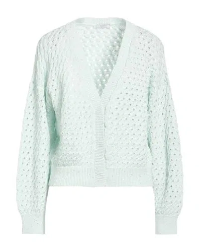Peserico Woman Cardigan Light Green Size 10 Cotton, Polyester