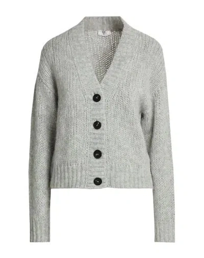 Peserico Woman Cardigan Light Grey Size 6 Alpaca Wool, Polyamide, Virgin Wool In Gold