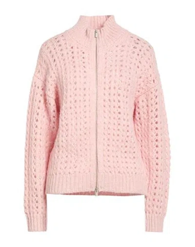 Peserico Woman Cardigan Light Pink Size 6 Alpaca Wool, Virgin Wool, Polyamide, Viscose, Metal Fiber
