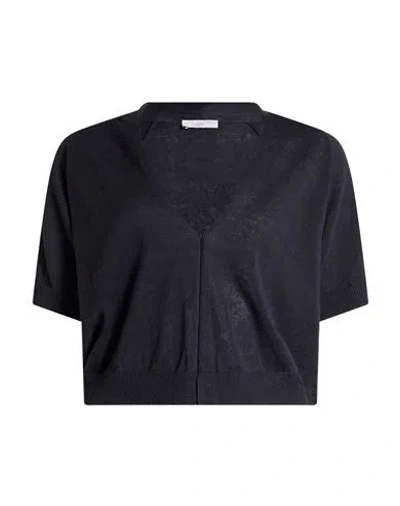 Peserico Woman Cardigan Midnight Blue Size 0 Linen, Cotton