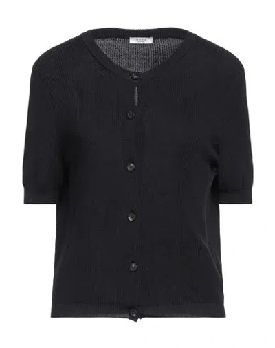 Peserico Woman Cardigan Midnight Blue Size 4 Cotton