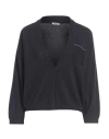 Peserico Woman Cardigan Midnight Blue Size 4 Virgin Wool, Silk, Cashmere