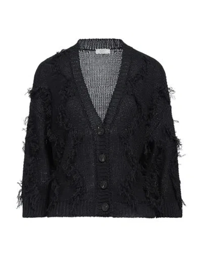 Peserico Woman Cardigan Navy Size 10 Linen, Cotton