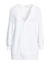 Peserico Woman Cardigan Off White Size 12 Cotton, Polyester
