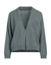 Peserico Woman Cardigan Sage Green Size 10 Virgin Wool, Silk, Cashmere