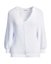 Peserico Woman Cardigan White Size 2 Cotton, Polyester In White