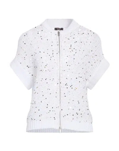 Peserico Woman Cardigan White Size 6 Cotton