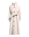 Peserico Woman Coat Beige Size 14 Virgin Wool, Polyamide, Cashmere, Viscose, Metallic Fiber