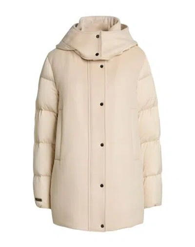 Peserico Woman Coat Beige Size 6 Nylon, Virgin Wool, Cashmere, Polyester In Neutral