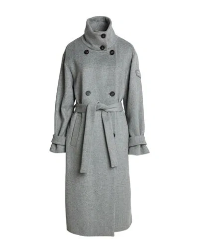 Peserico Woman Coat Grey Size 6 Virgin Wool, Cashmere In White