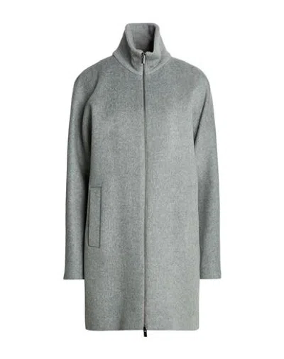 Peserico Woman Coat Grey Size 6 Virgin Wool, Polyamide, Cashmere In Gray