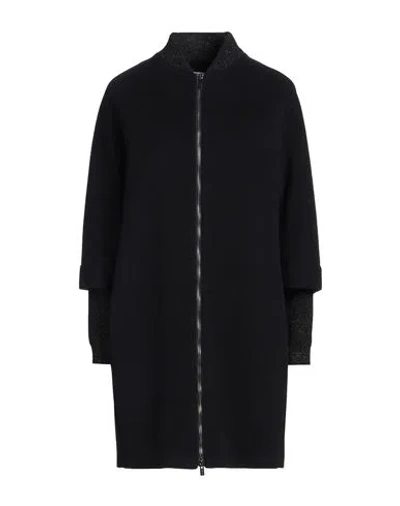 Peserico Woman Coat Midnight Blue Size 12 Virgin Wool, Polyamide, Cashmere, Alpaca Wool, Merino Wool