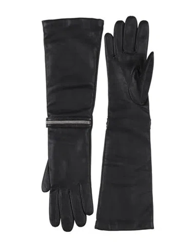 Peserico Woman Gloves Black Size S Leather