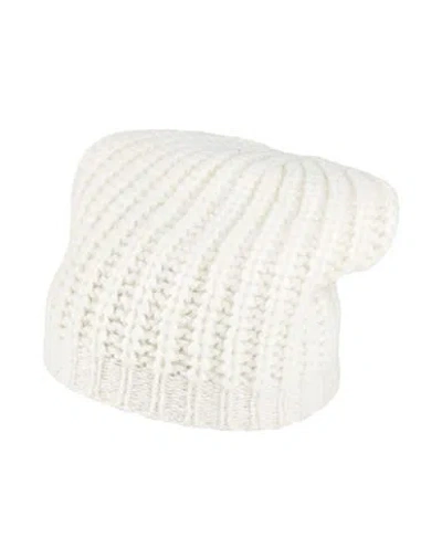 Peserico Woman Hat Cream Size S Alpaca Wool, Virgin Wool, Polyamide In White