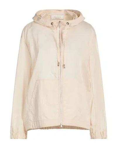 Peserico Woman Jacket Beige Size 6 Cotton, Polyamide In Nude