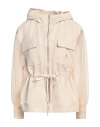 Peserico Woman Jacket Beige Size 6 Polyamide, Linen, Cotton In Beige