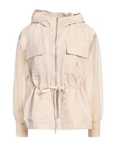 Peserico Woman Jacket Beige Size 6 Polyamide, Linen, Cotton
