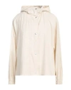 Peserico Woman Jacket Cream Size 6 Cotton, Polyamide In White