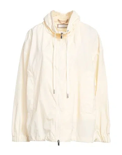 Peserico Easy Woman Jacket Cream Size 6 Polyamide, Cotton In White
