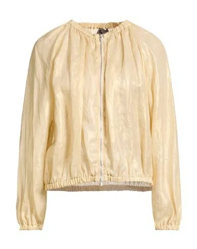 Peserico Woman Jacket Gold Size 10 Ramie