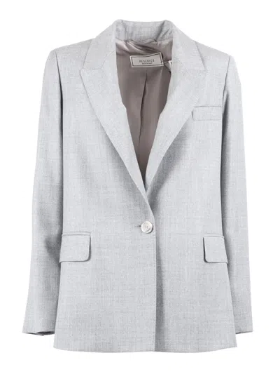 Peserico Woman Jacket In Gray
