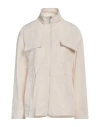 Peserico Easy Woman Jacket Ivory Size 6 Cotton, Polyamide In White